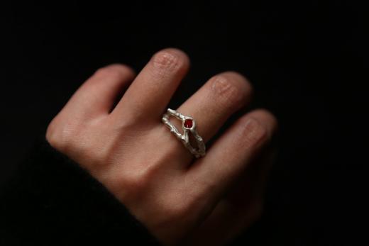 CHEZ BOQUE 印象系列原创手工925银珐琅戒指《荆棘》 商品图1