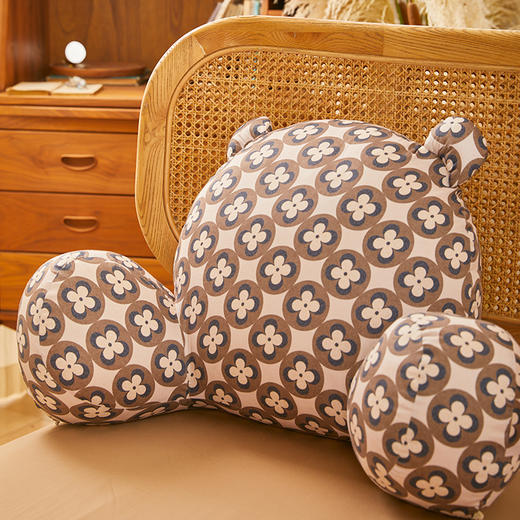 熊抱抱幸运双色系列床头靠垫软包腰靠沙发飘窗可拆洗 商品图1