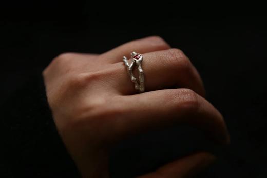 CHEZ BOQUE 印象系列原创手工925银珐琅戒指《荆棘》 商品图2