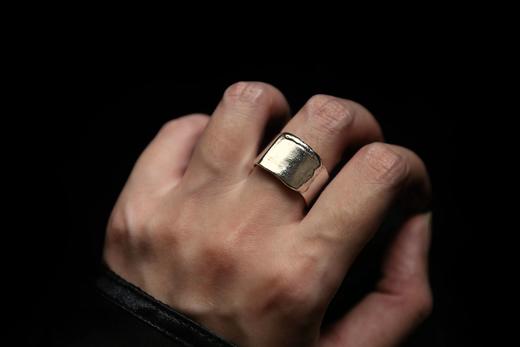 CHEZ BOQUE 无言的现代性系列原创手工925银抽象造型戒指《方形切割》 商品图4