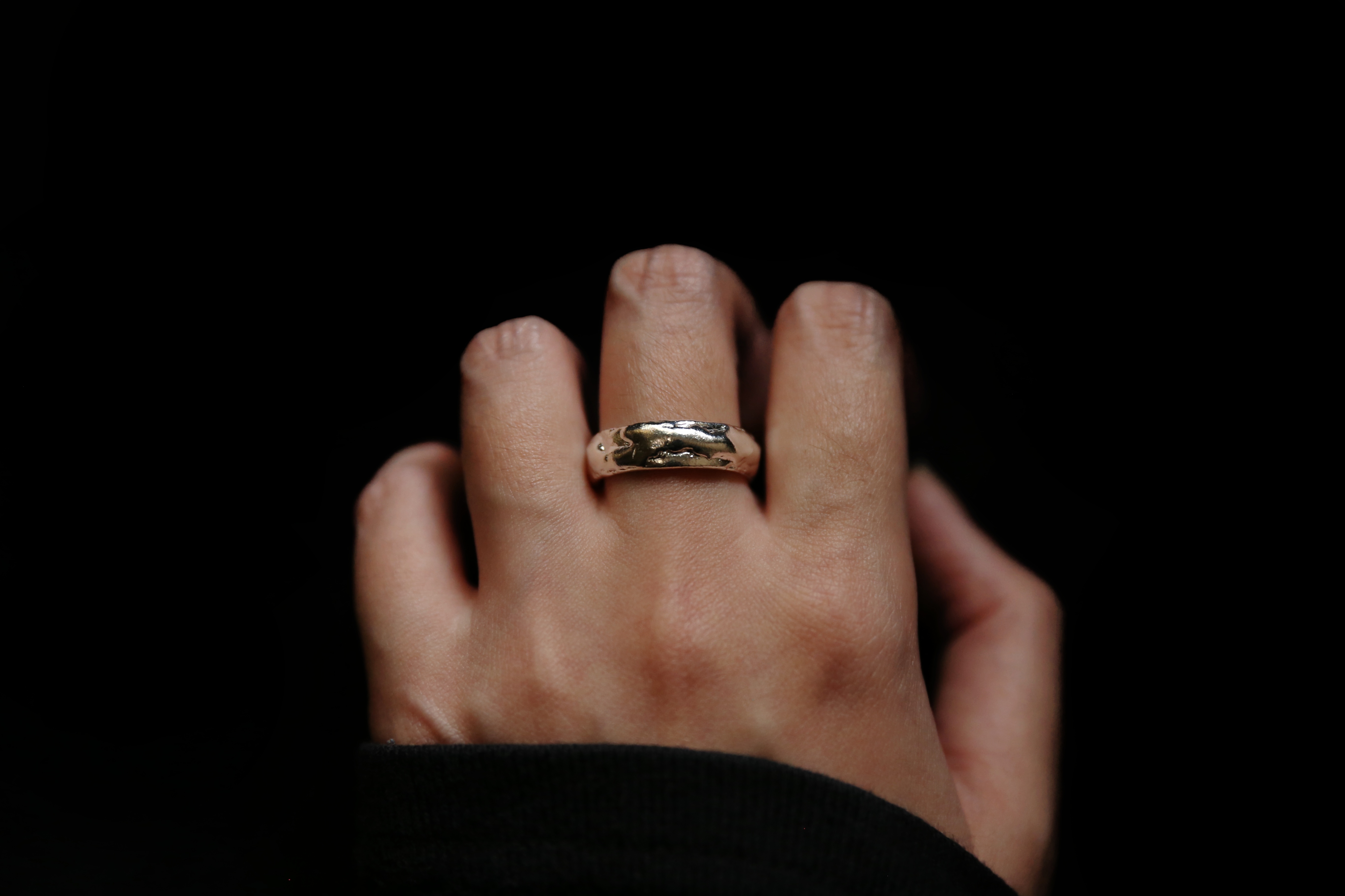 CHEZ BOQUE 印象系列原创手工925银抽象造型戒指《触不可及2号》