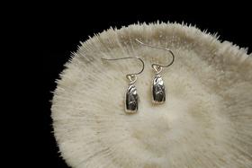 CHEZ BOQUE 冬日童话系列原创手工925银皮革肌理耳坠《玲珑1号》