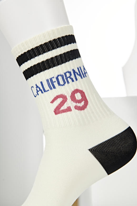 【6双6折】学生中长筒时尚袜精梳棉袜吸汗透气防臭【2322237】 商品图3