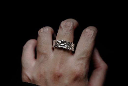 CHEZ BOQUE 冬日童话系列原创手工925银麦穗肌理戒指《麦田之歌》 商品图0