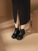 西村名物2023秋季新品圆头粗跟厚底增高裸靴系带短靴马丁靴X23DS46501 商品缩略图4