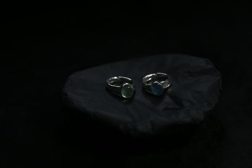 CHEZ BOQUE 冬日童话系列原创手工925银宝石戒指《极光》 商品图3