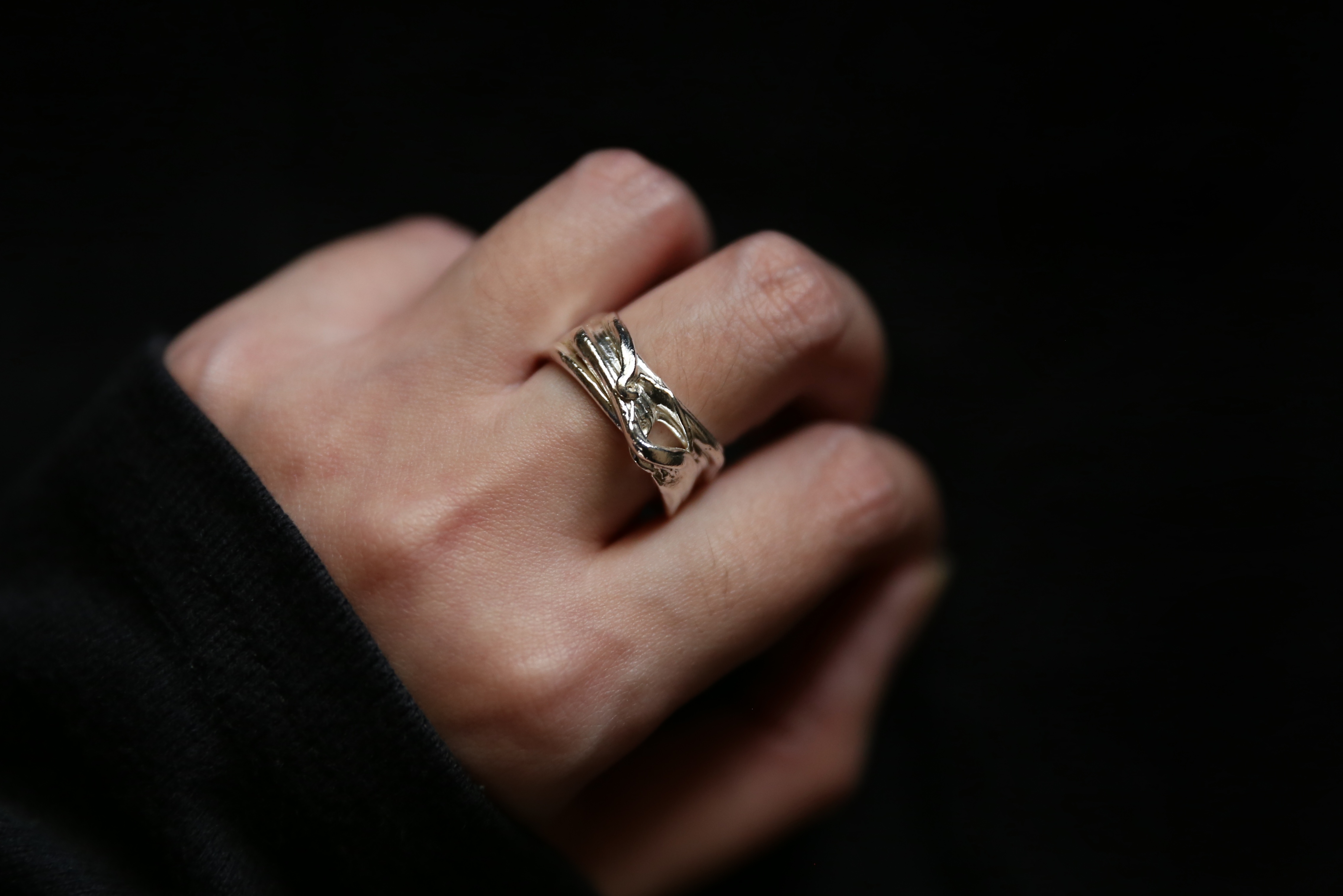 CHEZ BOQUE 羁绊系列原创手工925银戒指《缠绕32号》