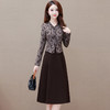 秋季新款，印花裙长袖裙拼结假两件中长裙时尚连衣裙QYM-KED-M3827-Y 商品缩略图0