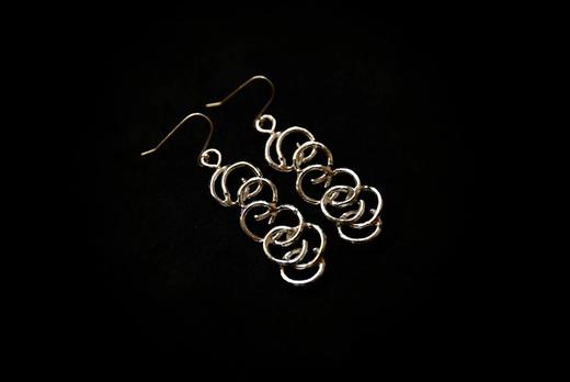 CHEZ BOQUE 冬日童话系列原创手工925银耳环《自然卷1号》 商品图4