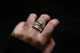 CHEZ BOQUE 羁绊系列原创手工925银戒指《缠绕30号》