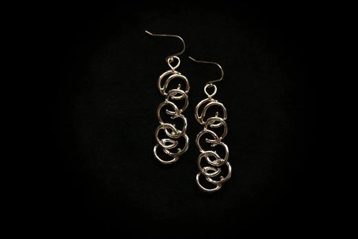 CHEZ BOQUE 冬日童话系列原创手工925银耳环《自然卷1号》 商品图2