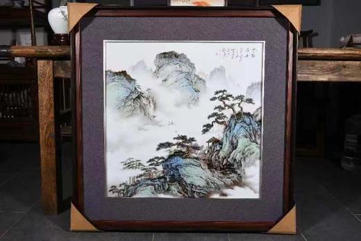 粉彩云鹤清幽瓷板 商品图0