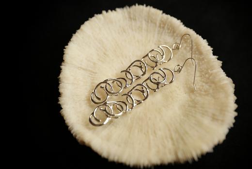 CHEZ BOQUE 冬日童话系列原创手工925银耳环《自然卷2号》 商品图2