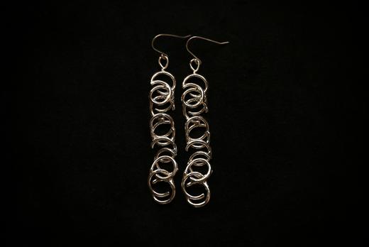 CHEZ BOQUE 冬日童话系列原创手工925银耳环《自然卷2号》 商品图0