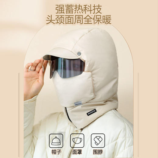 雷锋帽男女冬天加厚加绒防冻脸保暖护耳帽户外骑车防风防寒保暖帽 商品图2