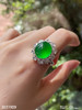 老坑玻璃种艳绿蛋面戒指【3031909】具体价格微信咨询 商品缩略图3