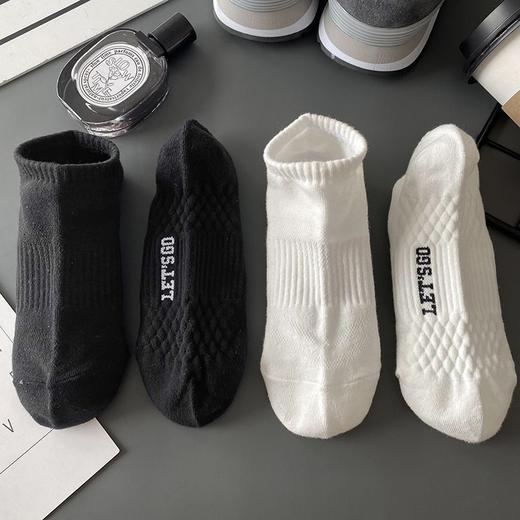 袜子男款中筒袜ins潮白色运动长袜防臭透气秋冬季男士船袜 商品图8