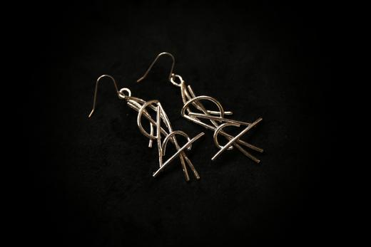 CHEZ BOQUE 冬日童话系列原创手工925银耳环《拥抱与别离》 商品图4