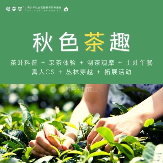 孩子志 | 秋色茶趣1日研学营 周末 陪同/独立 常熟铜官山，茶叶科普+采茶体验+制茶观摩+土灶午餐+真人CS+丛林穿越.. 商品图0