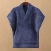 双面珊瑚绒V领坎肩蝙蝠袖马夹保暖上衣冬季新款宽松中老年护肩颈 商品缩略图6