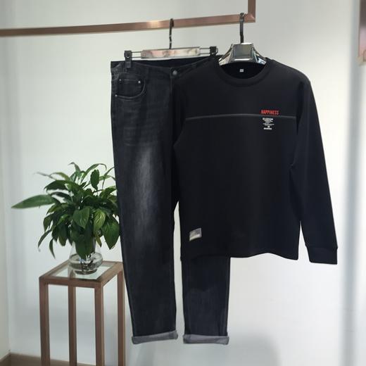 秋冬新款绒毛圆领卫衣男士穿搭打底长袖上衣  FL-8803 商品图0