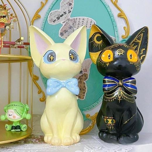 埃及吉吉猫石膏娃娃涂色diy陶瓷大号存钱罐手工彩绘白胚摆件网红 商品图4