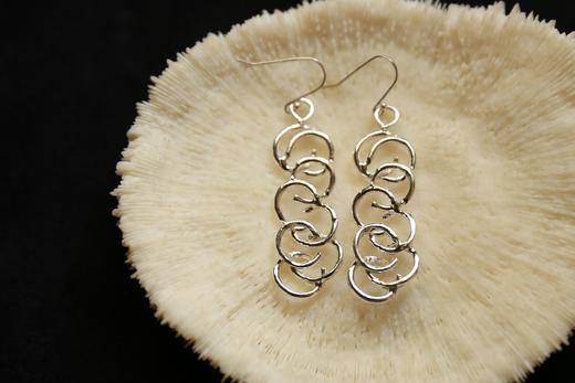 CHEZ BOQUE 冬日童话系列原创手工925银耳环《自然卷1号》 商品图1