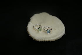 CHEZ BOQUE 冬日童话系列原创手工925银宝石戒指《极光》