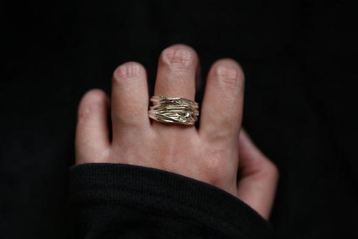 CHEZ BOQUE 羁绊系列原创手工925银戒指《缠绕29号》 商品图2