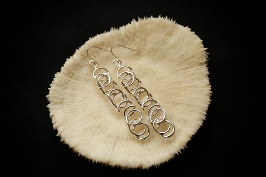 CHEZ BOQUE 冬日童话系列原创手工925银耳环《自然卷2号》 商品图4