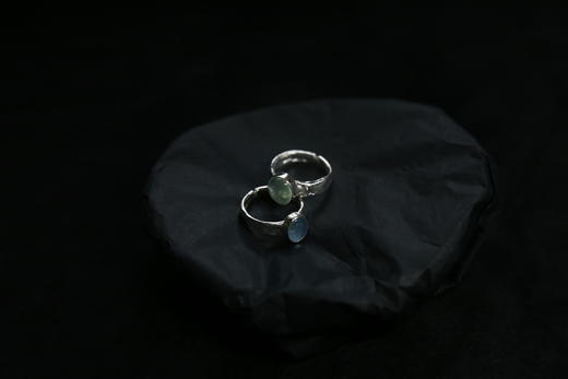 CHEZ BOQUE 冬日童话系列原创手工925银宝石戒指《极光》 商品图4