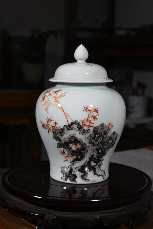 竹石图茶叶罐 商品图0