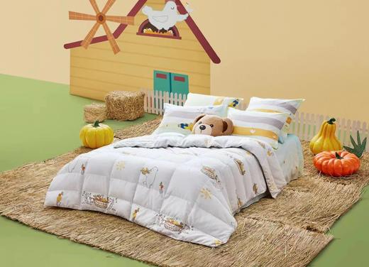 罗莱KIDS 欢乐农场聚暖鹅绒抱抱白鹅柔春秋被 商品图1