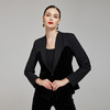 NG116斯尔丽2023秋季新款立领拼丝绒合体修身外套 商品缩略图0