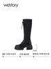 westory2023年秋季新品欧美高街出行时装靴粗跟长靴女靴S23DQ83461 商品缩略图0
