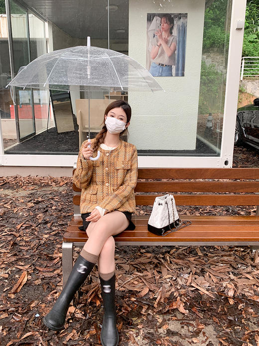 <曾小咸推荐> 【巴黎圣代】小香风格子短外套 商品图1