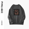 PINLI品立2023秋季新款男士上衣毛巾绣圆领套头卫衣潮BG233109001 商品缩略图6