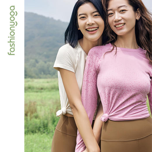 凡圣瑜伽Q弹渐变一体织运动长袖 F13385（不含胸垫） 商品图13