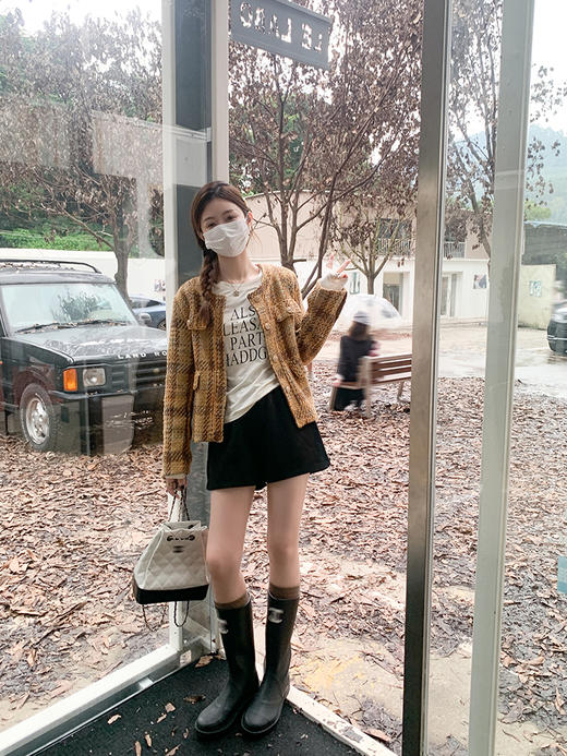 <曾小咸推荐> 【巴黎圣代】小香风格子短外套 商品图3