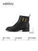 westory2023年秋季新品欧美复古时装靴方跟圆头短靴女靴S23DS83611 商品缩略图2