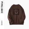 PINLI品立2023秋季新款男士上衣毛巾绣圆领套头卫衣潮BG233109001 商品缩略图7