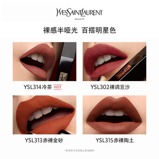 圣罗兰细管丝绒纯口红 314# 小黑条 商品图2