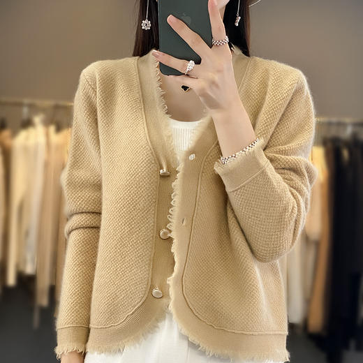 新款外搭针织衫潮法式小香风外套毛衣开衫洋气减龄外套 商品图8