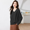 蝙蝠衫V领针织打底衫，秋冬新款宽松高羊毛软糯糯薄毛衣CC-AB708 商品缩略图1