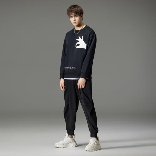 PINLI品立2023秋季新品印花套头卫衣男士休闲潮牌上衣BG233109003 商品图4