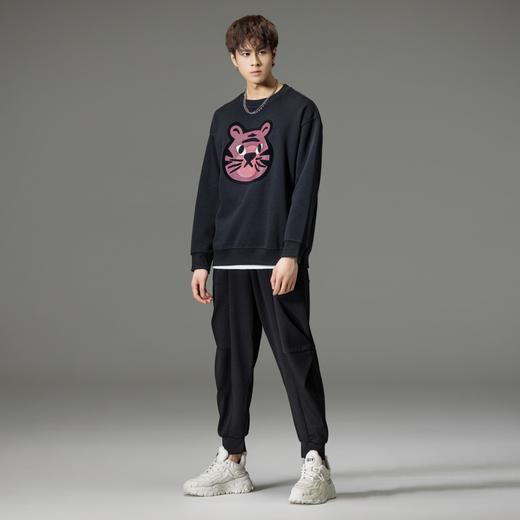 PINLI品立2023秋季新品老虎头印花卫衣潮牌休闲男上衣BG233109005 商品图4