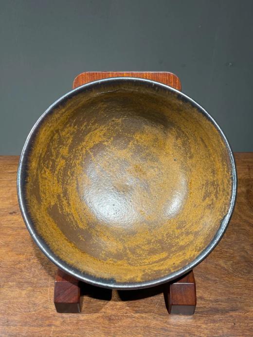 黑彩绘褐黄釉大茶碗，顺丰包邮 商品图6