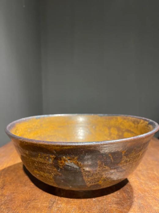 黑彩绘褐黄釉大茶碗，顺丰包邮 商品图3