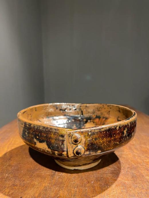 褐黑釉仿金属器型茶碗，顺丰包邮 商品图8