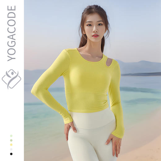 【限时秒】YOGACODE火树银花 罗纹修身显瘦瑜伽服上衣背心 DSL679 商品图2